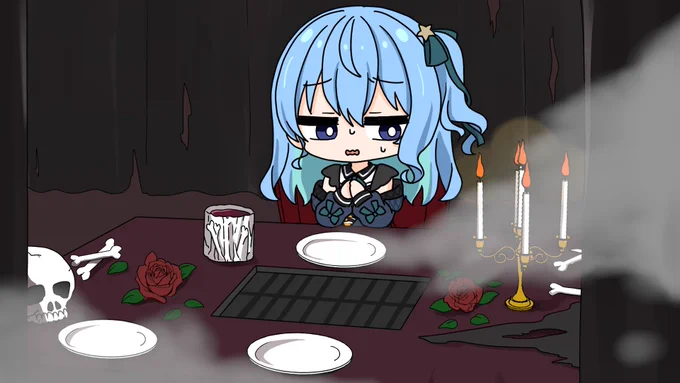 ああ、今から食べられるんだあたしは#ほしまちぎゃらりー #miko_Art 