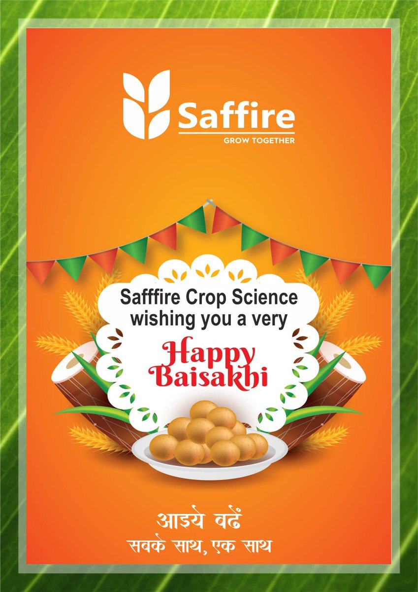 SaffireCrop's tweet photo. Saffire Crop Wishes you a Baisakhi blessed with good health, wealth, and endless opportunities. May the blessings of Waheguru shower upon you and your family on this auspicious occasion.
#Baisakhi #baisakhicelebration #festival #saffire 
@nirwal_anil @CrystalCrop1 @bijendervats https://t.co/Z5hL0EQr3M