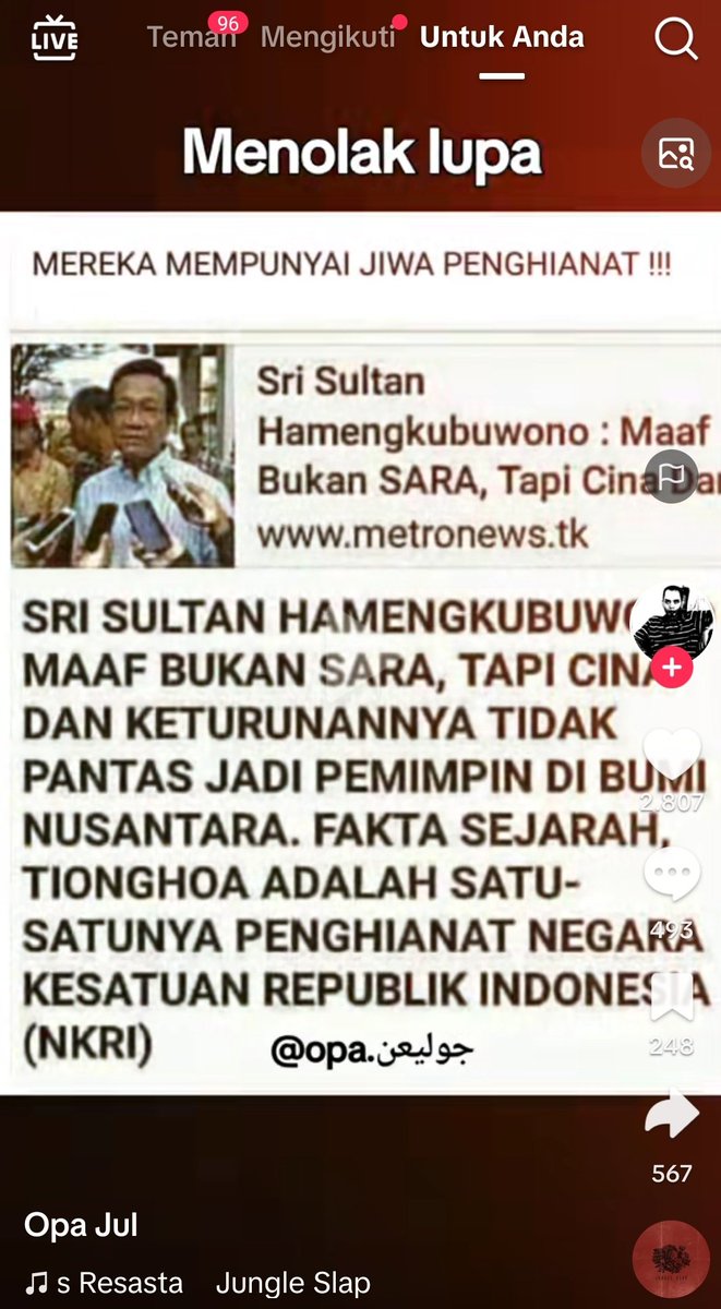 ENS53311139's tweet photo. FAKTA SEJARAH TIONGHOA adalah SATU"NYA PENGKHIANAT NKRI, TIDAK PANTAS NKRI DIPIMPIN OLH TIONGHOA/CINA https://t.co/vO0QqJZ51t