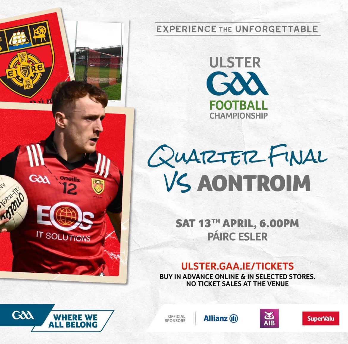 Best of luck to our county senior team and management this evening in the Ulster Quarter final against Antrim. In particular we wish our representatives Conor Laverty , Shealan Johnston, Ryan McEvoy, Ryan Johnston, Miceal Rooney and Ceilum Doherty all the best. 🔴⚫️