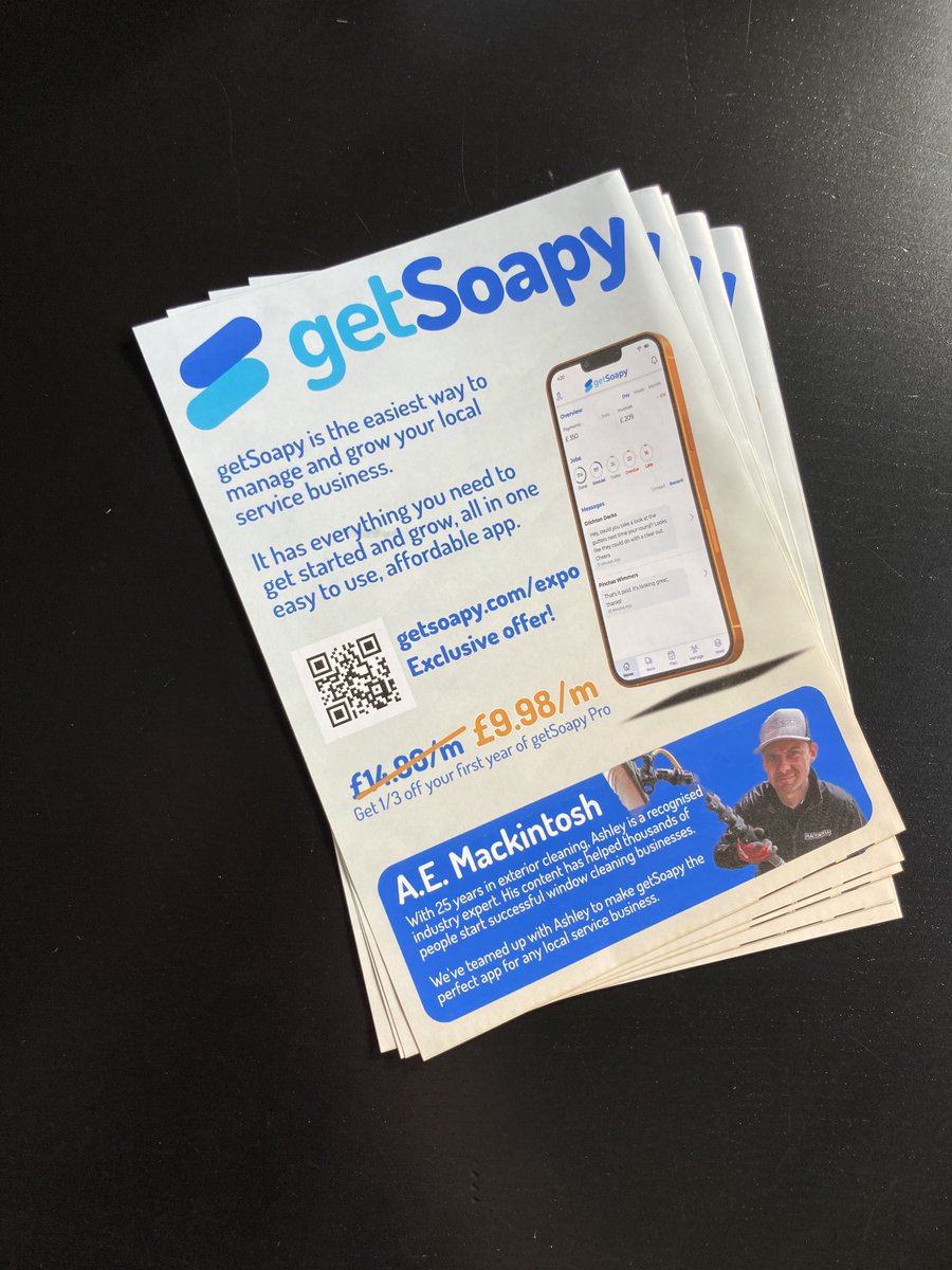 getSoapy's tweet photo. Gutted we can't be at the #cleaningexpo today, but our exclusive offers are!

Keep an eye for your our flyers to grab yourself a bargain! https://t.co/aTFuj1gDUT