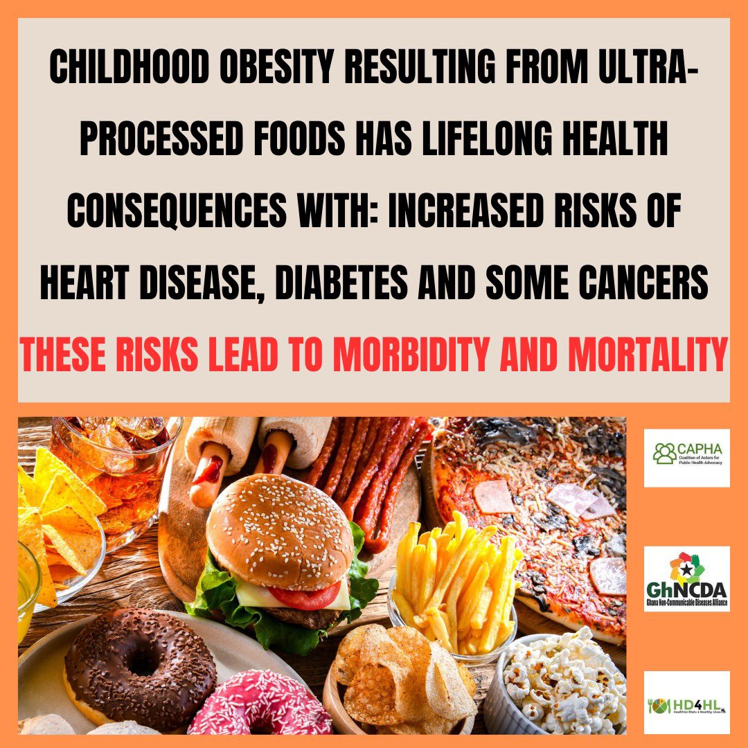 By educating consumers about the health consequences of ultra-processed foods, we can
empower individuals to make healthier choices and cultivate a culture of wellness.
#HD4HL #healthychoices @WHOGhana #publichealthmatters