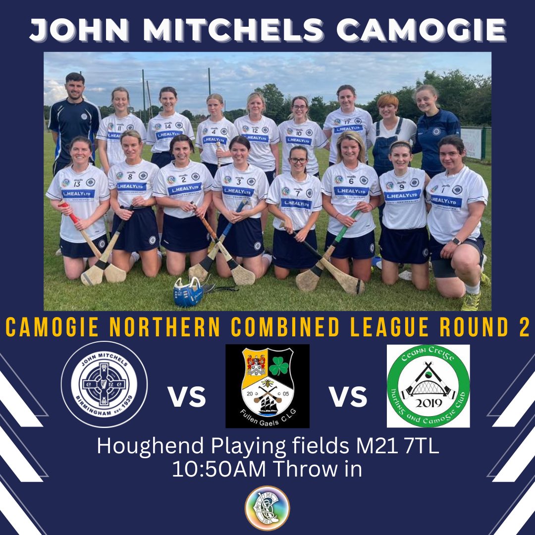 ⚪️🔵 Camogie Fixture ⚪️🔵 Today sees Round Two of the Camogie Northern combined league, with the ladies travelling to Machester this morning! We wish them all the best of luck! ⚪️🔵