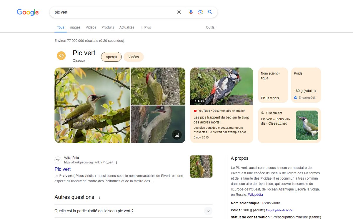 Difficile, vraiment très difficile, y compris sur ce genre de requête. Création Google = 0 - Pompage de sites = 100%. Rémunération des créateurs de contenu = en berne :-(