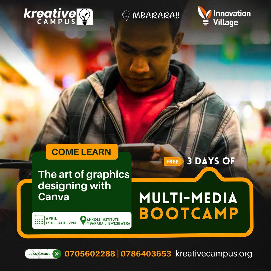 We're in Mbarara & Bwizibwera this weekend, for hands-on skilling around Graphics Designing with @canva! 

#KreativeAcademy