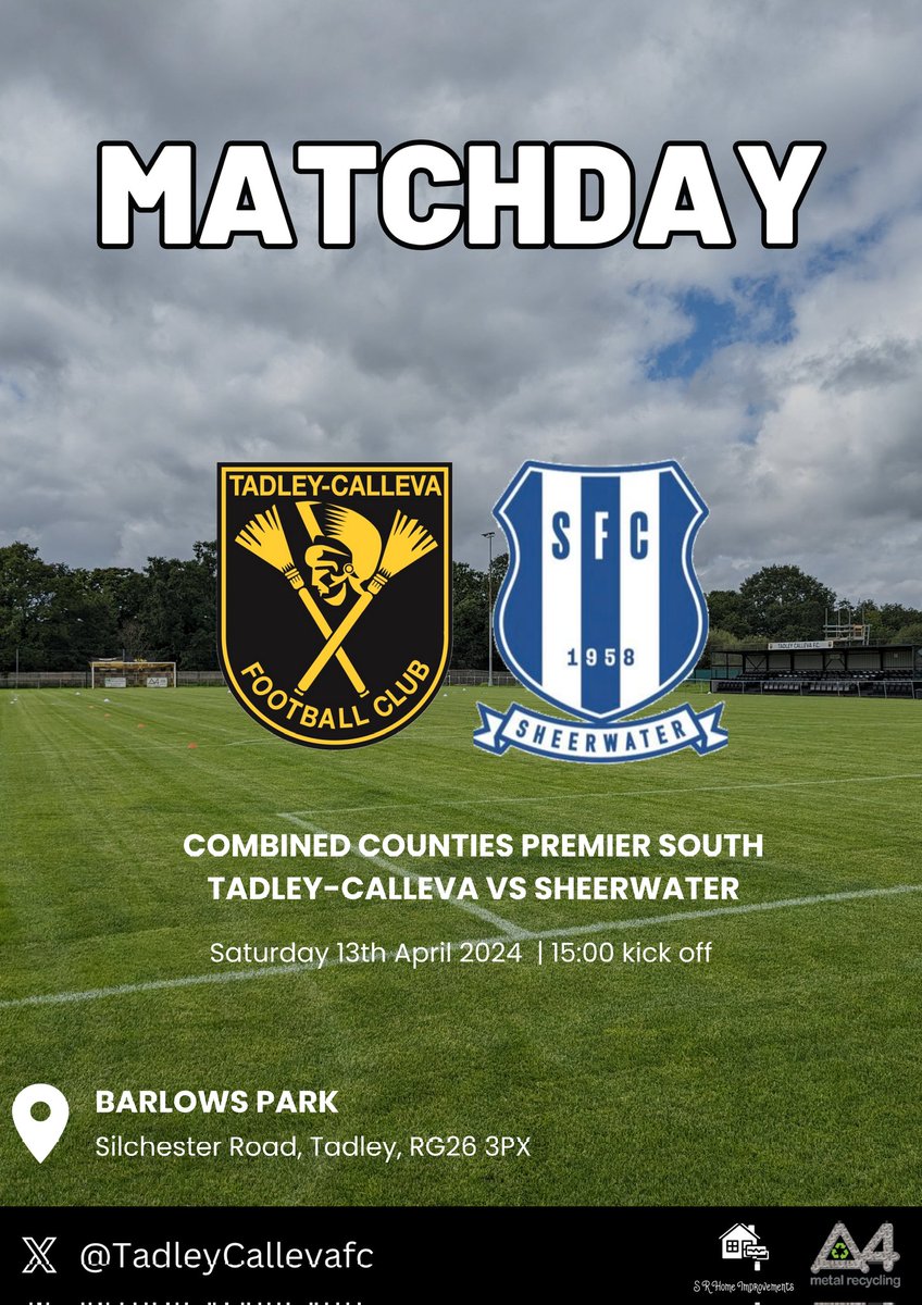 Saturday Afternoon Live! The start of a season defining week! 🆚️ @Sheerwaterfc 🏆 @ComCoFL 🏟 Barlows Park ⏰️ 15:00 🎟 £7 | £4 | £0 #TCFC | #Romans