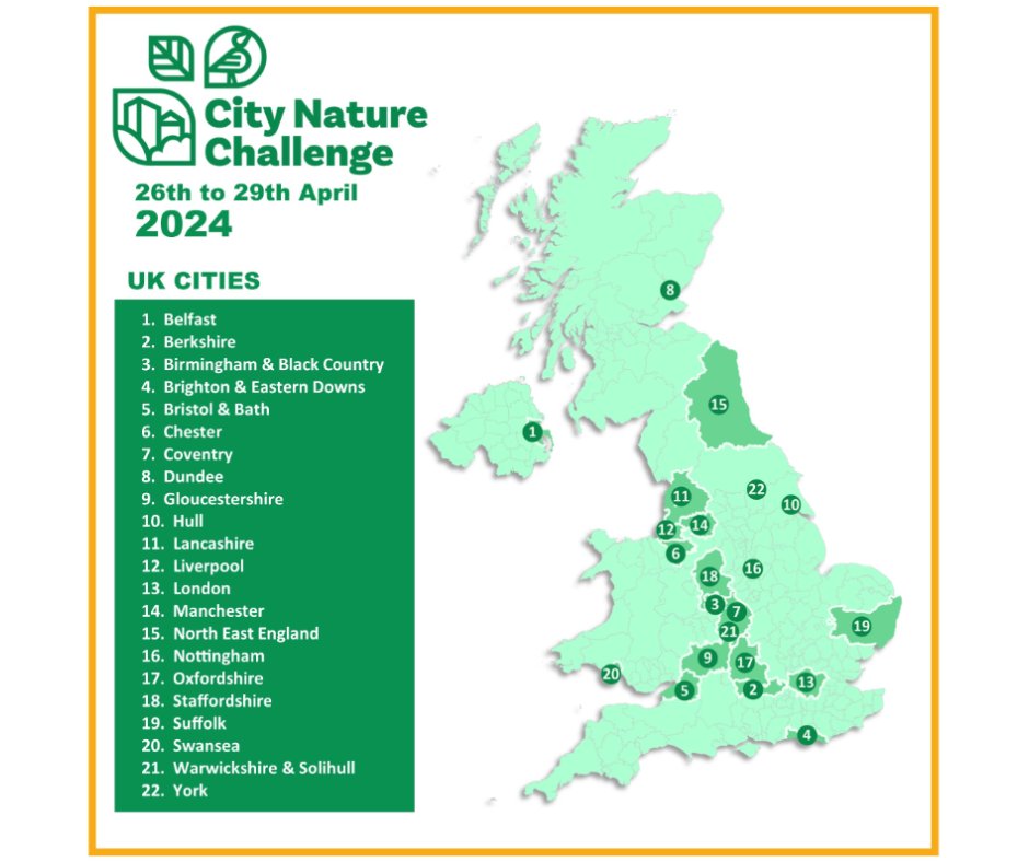 NBNAtlas's tweet photo. Are you gearing up for the global bioblitz - City Nature Challenge 2024 (26-29 April)?

Join nature enthusiasts from 22 city regions from across the UK: https://t.co/84peBqFmNN

Image courtesy of EcoRecord

#CityNatureChallenge #CNC2024 #MakingDataWorkForNature #iNaturalistUK https://t.co/wnpQxM7Jbh