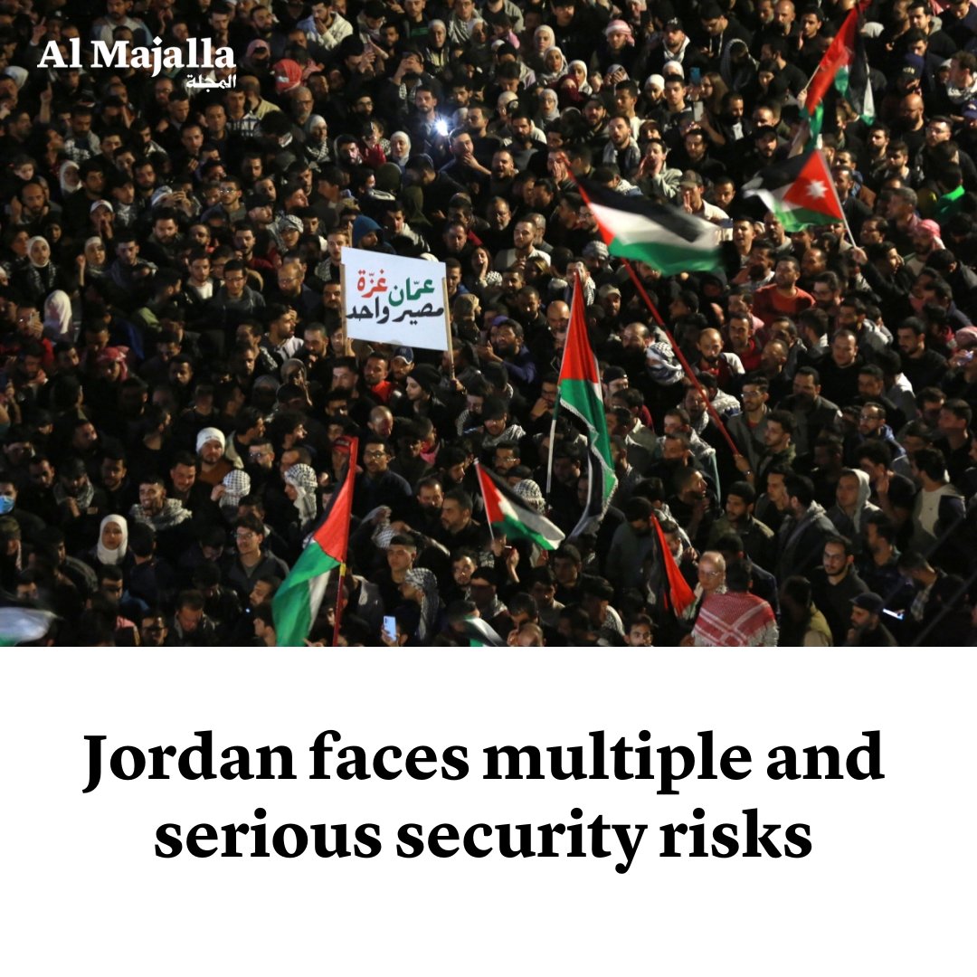 Iranian-backed militias are exploiting growing anger over Israel's war on #Gaza and #Jordan is as susceptible as ever to being drawn into the conflict which has spilled into the region. Read Haid Haid's article in #AlMajalla en.majalla.com/node/314746 @HaidHaid22