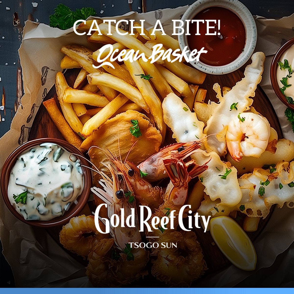 Dive into some sushi or the traditional fish and chips. Ocean Baskets has more dishes than fish in the sea. Pull up a chair and catch a bite fresh from the sea. bit.ly/3TWAOLI