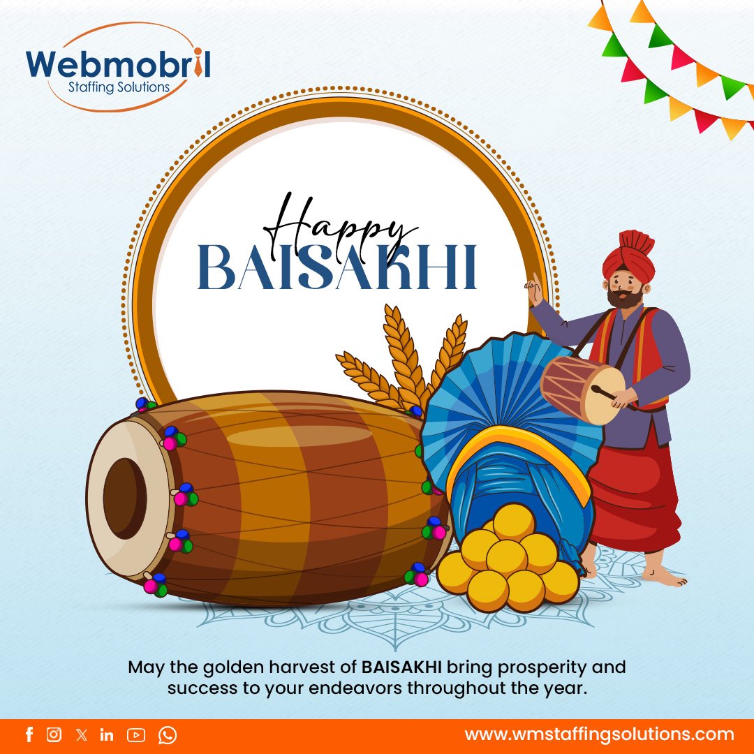 WMStaffing's tweet photo. May the golden harvest of Baisakhi bring prosperity and success to your endeavors throughout the year. Happy Baisakhi 
.
.

#HappyBaisakhi #vaisakhi2024 #baisakhi2024 #harvestfestival #festival #baisakhicelebration #happiness #baisakhifestival #nature #NewBeginnings #wmstaffing https://t.co/IQ9OW5bPVt