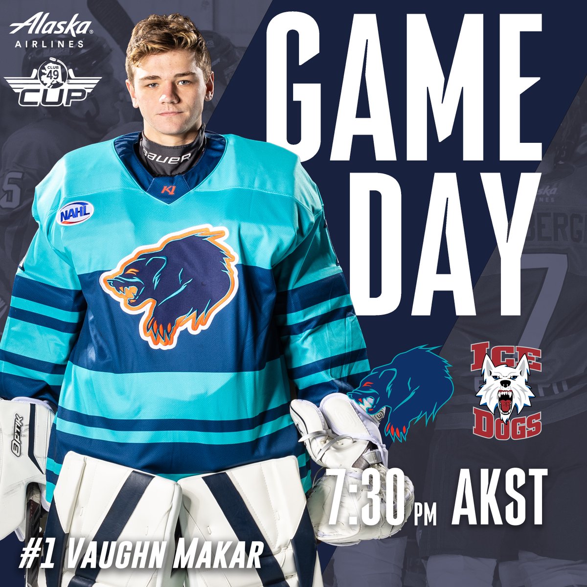 🚨𝑨𝑵𝑪𝑯𝑶𝑹𝑨𝑮𝑬 𝑾𝑶𝑳𝑽𝑬𝑹𝑰𝑵𝑬𝑺 𝑮𝑨𝑴𝑬 𝑫𝑨𝒀🚨
🆚 Fairbanks Ice Dogs
⏰ 7:30pm AKST
📍Big Dipper Ice Arena
📺 nahltv.com [AWAY BROADCAST]
#LetsRage

#juniorhockey #nahl #hockeylife #alaska #ak #letsrage #hockey