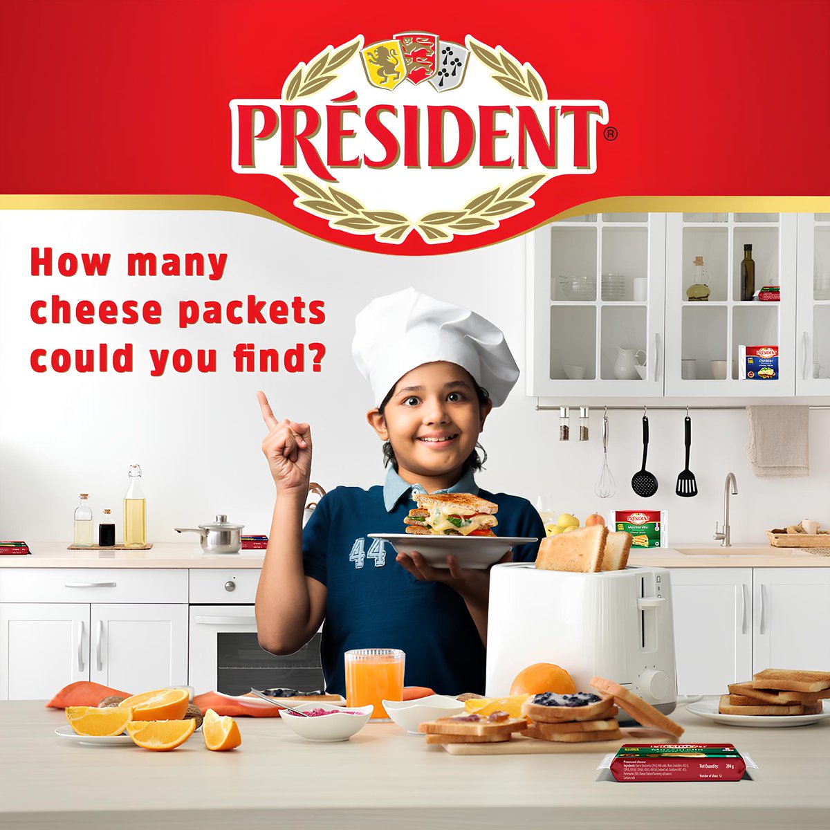 Vote for the number of cheese packets you could find!
.
.
#PresidentButterIndia #PresidentButter #PresidentCheese #Cheese #FindNow #CommentNow