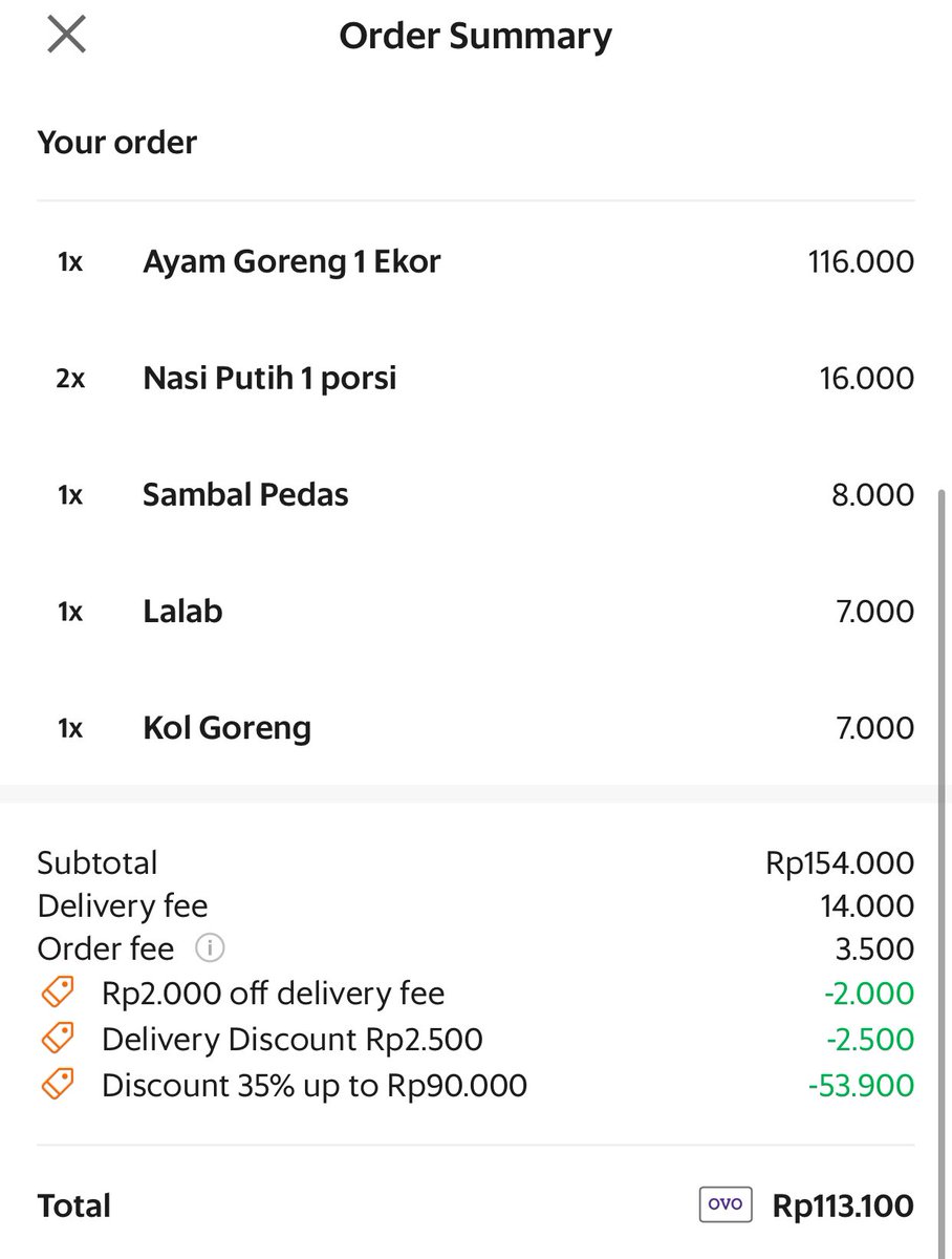 Setelah mudik ke Margaasih, Lembang, dan Ligar. Hari ini balik lagi ke Cikutra! 🚀

Langsung pesan Ayam Ayayo, karena belum sanggup masak dulu. Mayan banget lagi promonya. Luv Grabfood 🫶🏻