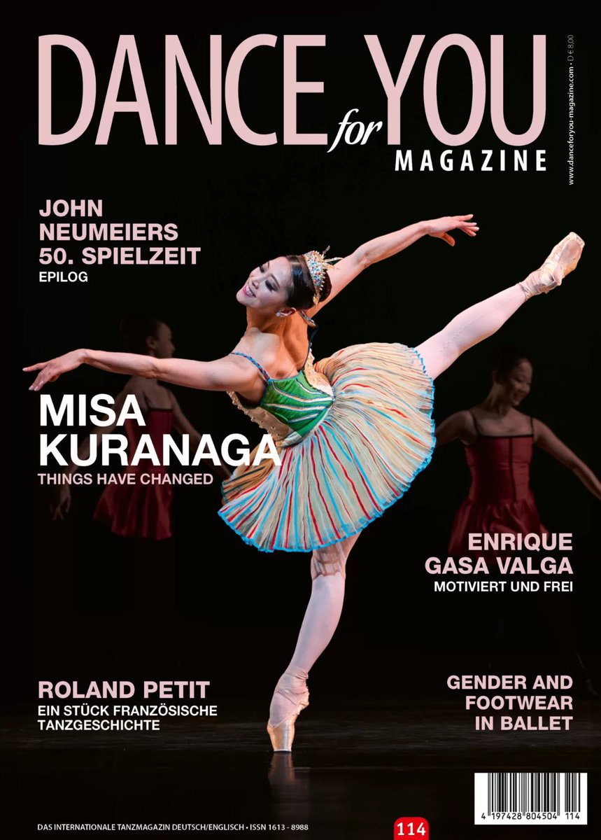 Our Spring issue is out now, featuring elegant Misa Kuranaga. https://www.danceforyou-magazine.c