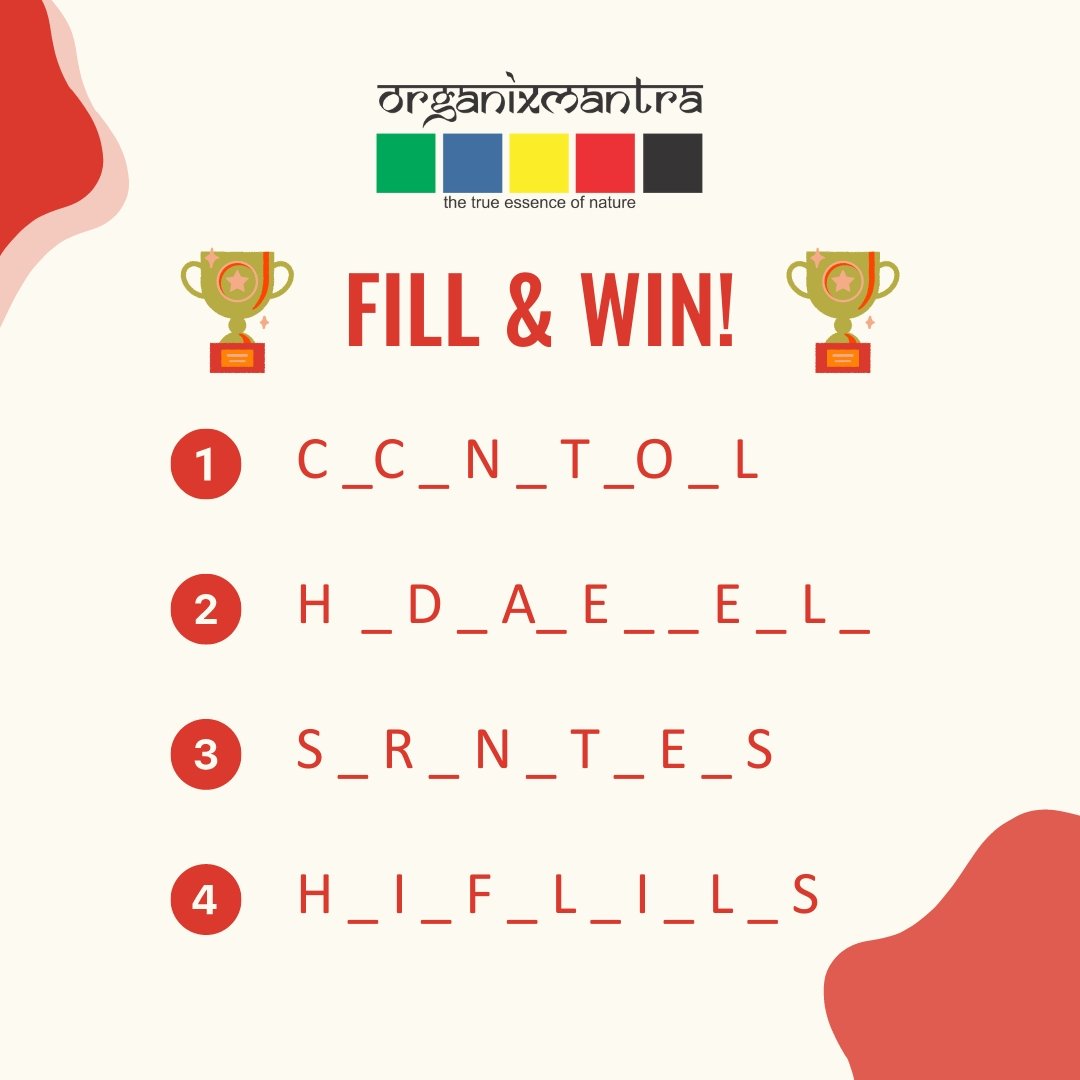 Dive into summer with Organix Mantra! 🌞 Win a Summer Goodie Bag by playing Fill & Win on our Instagram. Follow, guess the vowels, and share. Don't miss out! Ends tomorrow.
 ☀️🎁 Check our latest IG post now!
#SaturdayQuiz #Quiz #GiftHamper #SummerGoodie #OrganixMantra