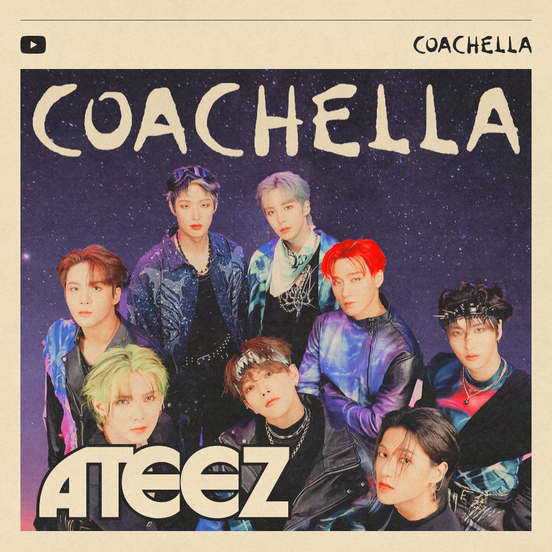 youtubemusic's tweet photo. .@ATEEZofficial is coming to a #coachella stage (&amp; livestream!) near you → https://t.co/0hDLIeS4ue #CHELLATEEZ https://t.co/RJNUcnowIw