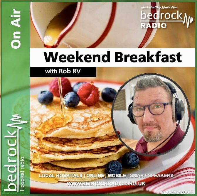 Morning everyone, weekend breakfast from 7am is on route @Bedrockradio ☑️