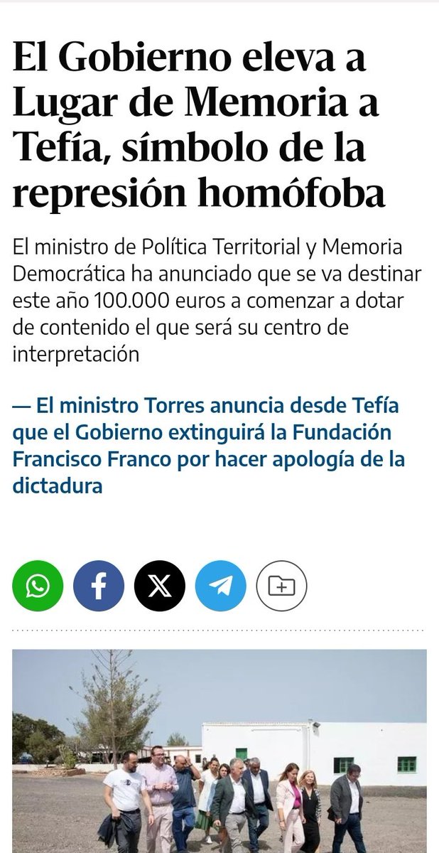 Esa historia de represión,me la contó mi padre.Mi madre de 78 años,llevó a unas amigas a una conferencia sobre el campo de concentración de Tefia,y muy pocas sabían lo que allí pasó. Mantener vivo el recuerdo para que la historia no se repita👇🏾 eldiario.es/1_ac336d?utm_c… vía @Cahora