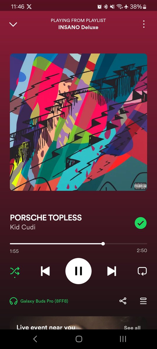 @KiDCuDi the plane is topless baby on our way to Vegas from Denver trying to relisten to these #INSANO masterpieces before your show in August with my son. Cheers Scott! 🥂