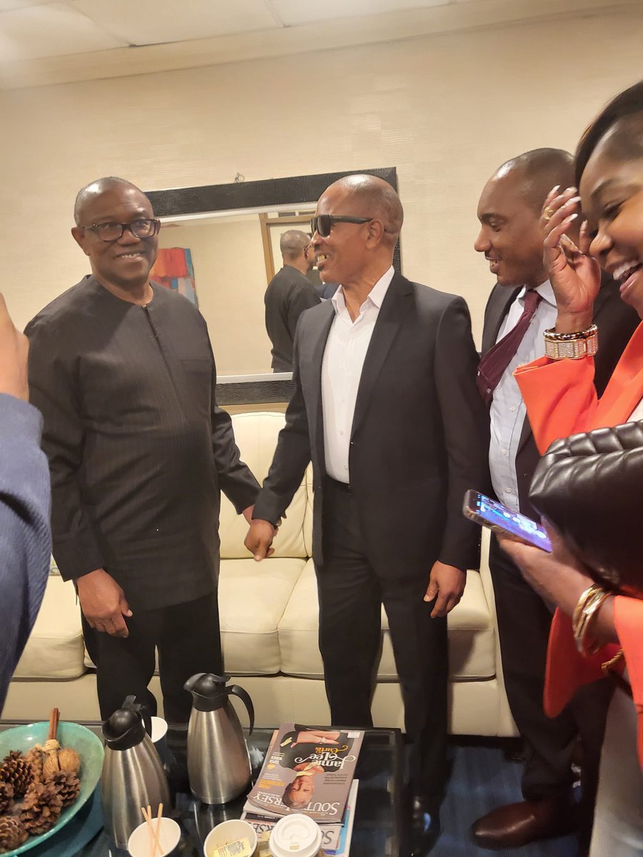 Peter Obi in New Jersey, United States as he continues with his appreciation tour to Nigerians.