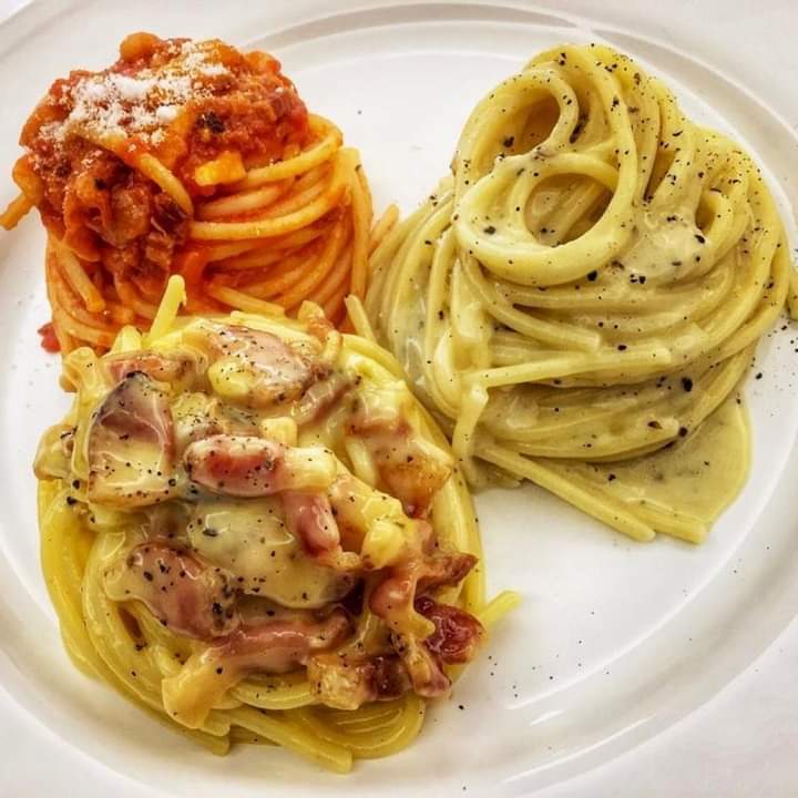 #SaporiDItalia
#Spaghetti 🍝 🇮🇹
#Carbonara #CacioePepe #Amatriciana