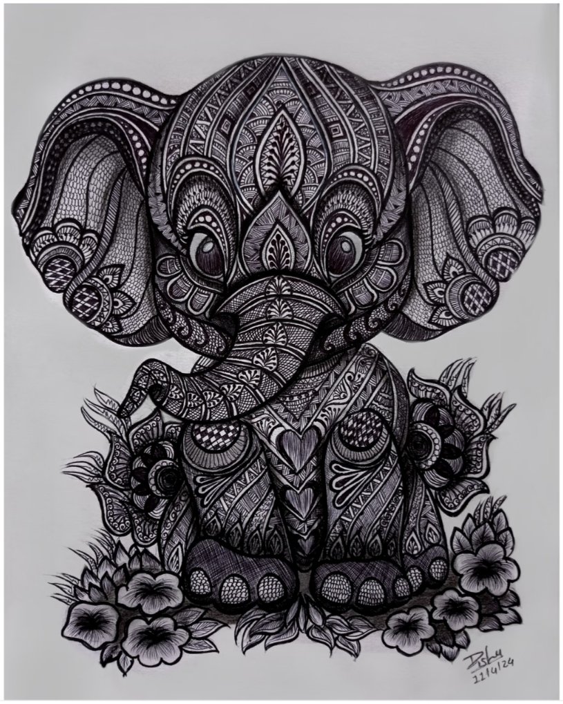 Good Morning ❤️ 🔥 New Drop 🔥 ◾Artoonty Doodle Art Who likes elephants? I love beby elephants. This is the second elephant doodle art in my collection. 🐘Doodle Baby Elephant #40 opensea.io/collection/art… 💫 Fixed price: 0.0085eth 💫 Hand drawn artwork #Artoonty