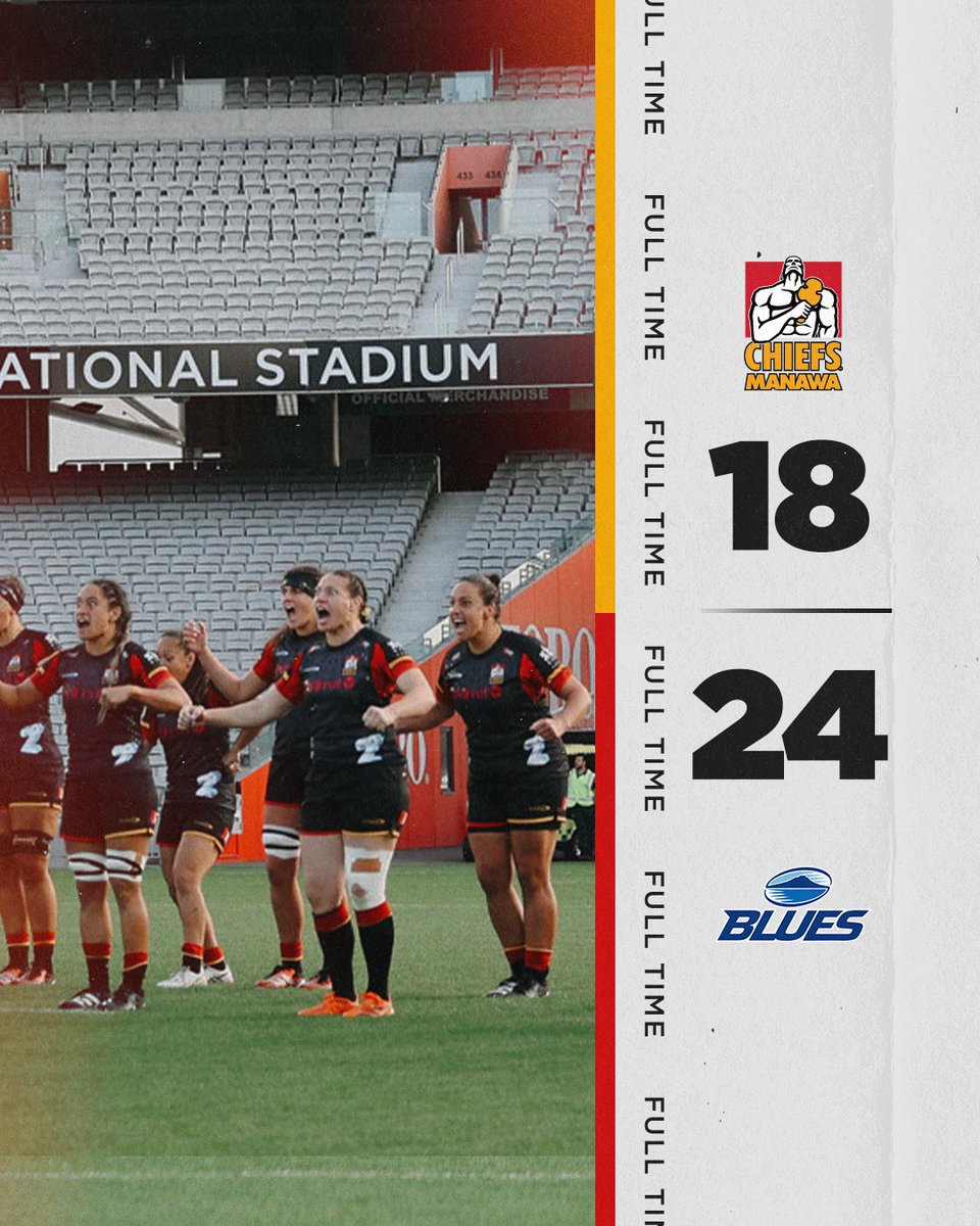 A hard battle today, congratulations to the Blues wāhine. That's a wrap for the 2024 Super Rugby Aupiki season. We go again next season ❤️🖤💛