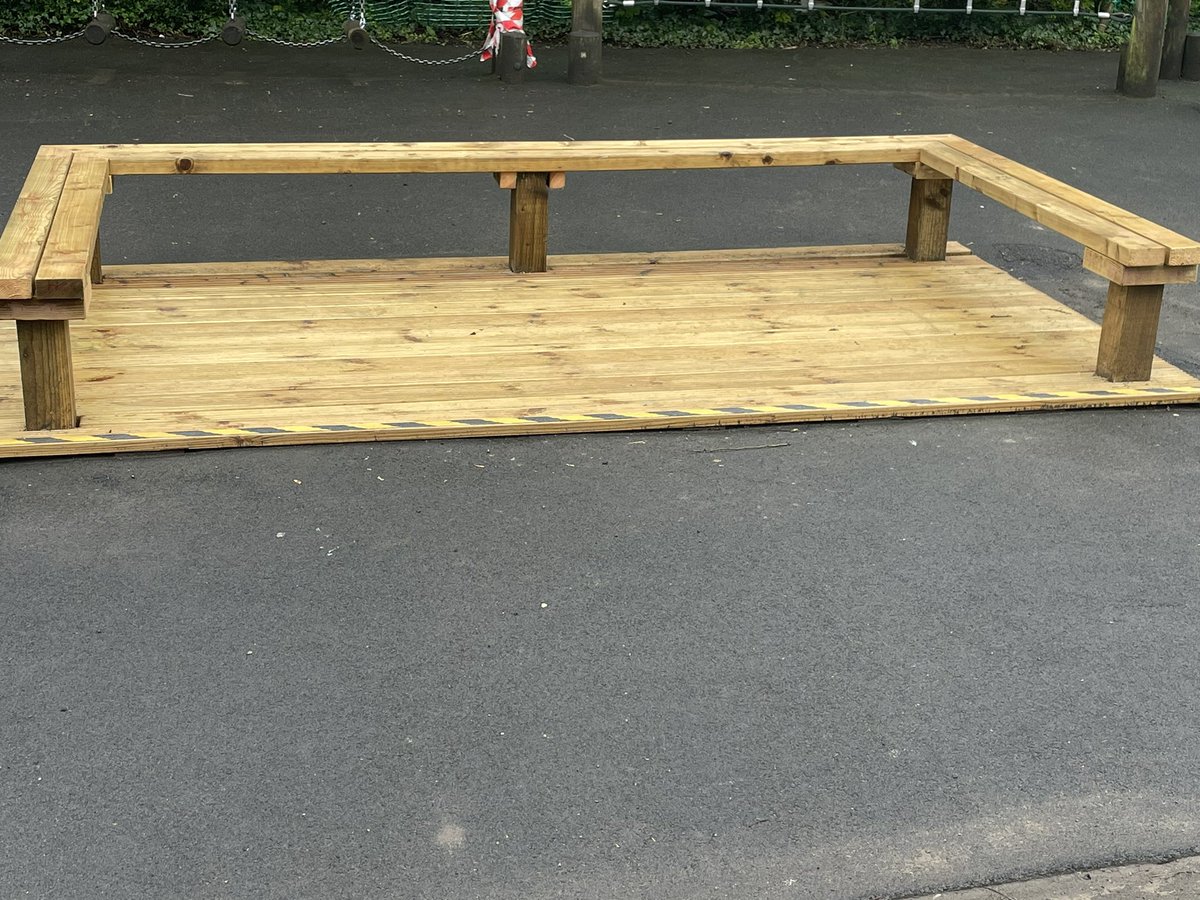 A big thank you to <a href="/ElevateMat/">Elevate Multi Academy Trust</a> premises staff Mr Mickle who created our lovely seating area in the playground where children will be able to read books and catch up with friends.