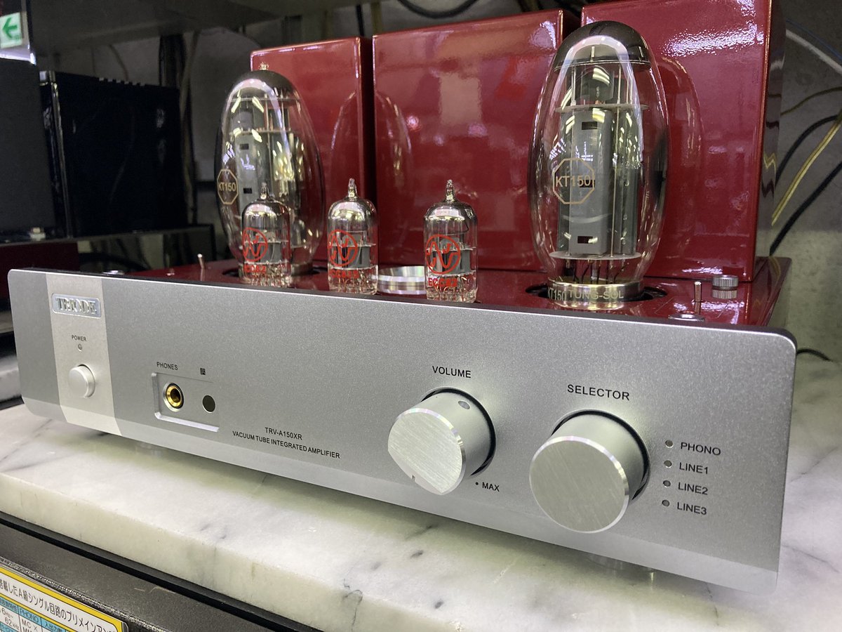 nomuramusen's tweet image. 新型プリメインアンプ「TRV-A150XR」が展示入荷しました😊

真空管アンプで人気の #TRIODE🇯🇵の
真空管「KT-150」を採用したA級 #プリメインアンプ です

スッキリ抜けが良く切れ味の良い✨現代的な真空管アンプサウンドです♪
打ち込み系などの音楽も楽しめる #真空管アンプ です👍

#ノムラ無線 #大須