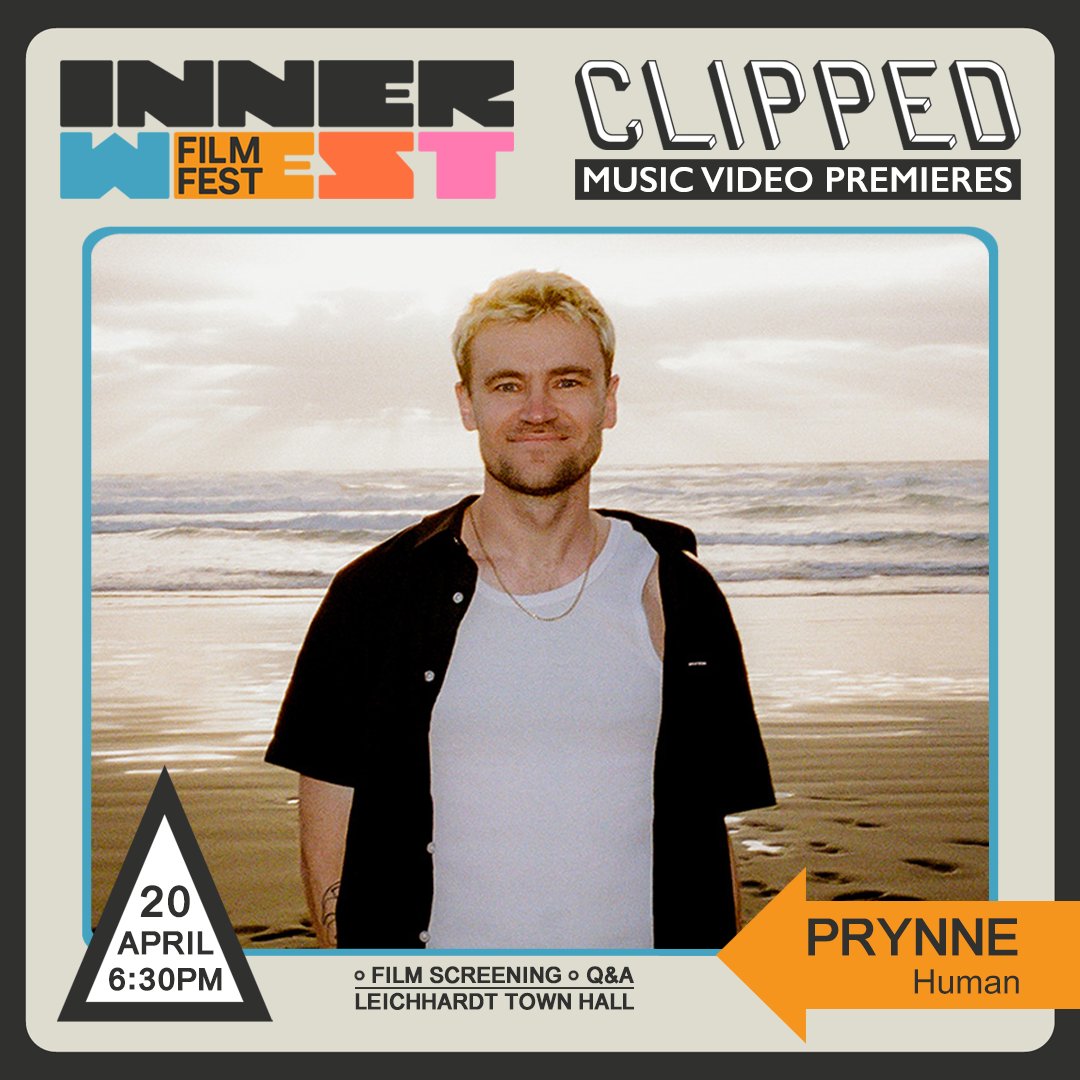 Music Video 'Human' by <a href="/prynnewaves/">PRYNNE</a> (dir. @tom_grut) will screen at <a href="/CLIPPEDTV/">CLIPPED TV</a> Music Video Premieres x Inner West Film Fest 20th April at Leichhardt Town Hall. 🎟️ bit.ly/3xEOByZ 📷
<a href="/IWCouncil/">Inner West Council</a> <a href="/fbiradio/">FBi Radio</a> <a href="/Crumpler/">Crumpler</a> <a href="/thegrifterbrew/">The Grifter Brew Co.</a> <a href="/nzonairmusic/">NZ On Air Music</a> <a href="/NZonAir/">NZ On Air / Irirangi Te Motu</a> @MelodieMusicAU ❤️