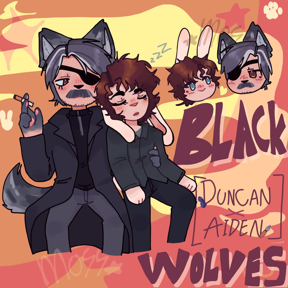 Chibi-ish #BlackWolves because i love them so much with a burning passion !! 🫶 (≧∇≦)

#heu