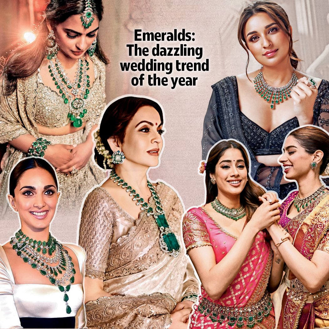 The exquisite pieces of jewellery worn by the #Ambanis brought the spotlight on emeralds, which, as per the #jewellery designers, has been most in demand in recent times Jewellers are expanding their #emerald collections to meet the demand: tiny.cc/dslrxz #weddings