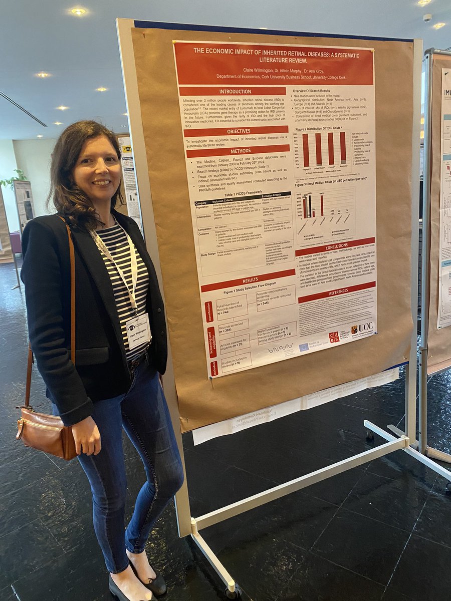 Claire Willmington’s first conference as @CUBSucc PhD student in Potsdam yesterday - this study examines economic costs associated with inherited retinal disease @Retorna_EU