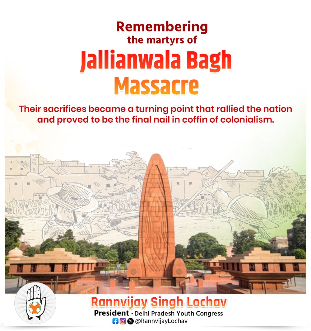 Salute and humble tributes to the brave martyrs of Jallianwala Bagh Massacre 🙏