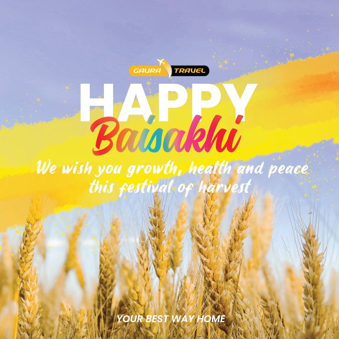 Baisakhi blessings from Gaura Travel! 🙏

Dive into a journey of cultural immersion and festive delights with our exclusive Baisakhi tours. 🌾 

Let's celebrate the joy of the harvest season together! 🎉 

#Baisakhi #HarvestSeason #FestiveDelights #GauraTravel 🌏