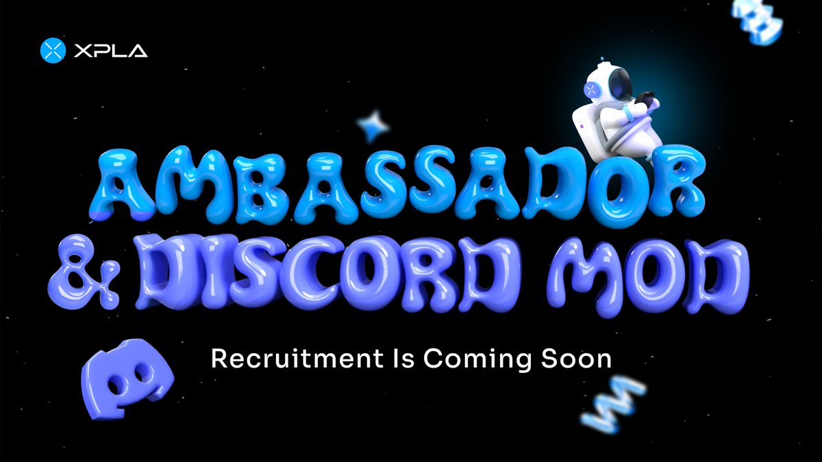 Whoooo's READY?  🤩

Recruitment for XPLA Ambassadors and Discord Moderators is kicking off soon. Amplify your community with #XPLA and secure your spot.

💙 Tag the people you want to recommend! 👇