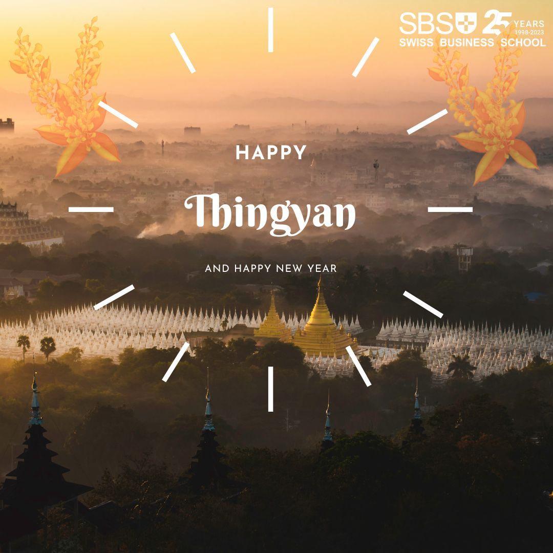 Happy Thingyan! Sending warm wishes to all our Myanmar friends, faculty members, partners, and students for a festive season filled with joy, love, and cherished moments with family and friends. Let the celebrations begin! 🎉🌺 #HappyThingyan #SBSWishes #SBSSwissBusinessSchool