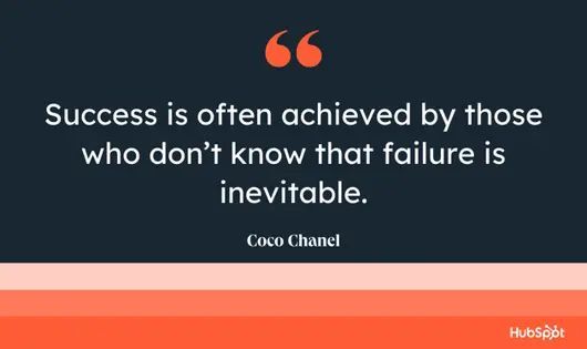 YvonneMcquarrie's tweet photo. "Success is often achieved by those who don't know that failure is inevitable." - Coco Chanel
#SuccessIsPossible #NoFailureNoSuccess #AchieveGreatness https://t.co/H42GPxNjWs