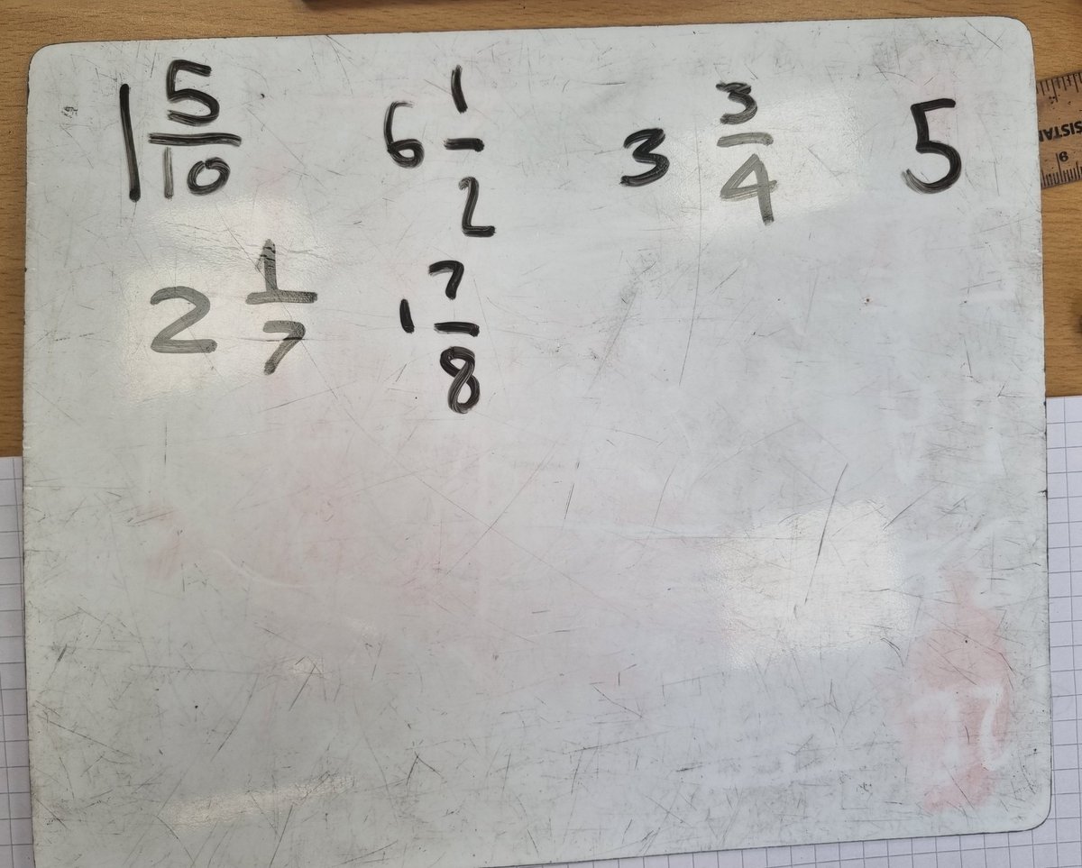 Manipulatives are great for extending children by deepening their understanding. "Using exactly 15 cubes, how many mixed numbers can you make?" <a href="/TrinityAcadStC/">Trinity Academy St Chad's</a> <a href="/WhiteRoseEd/">White Rose Education</a>