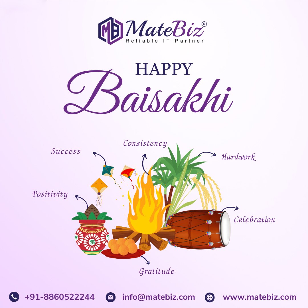 Happy Baisakhi from Matebiz!🌾🌸

#Baisakhi #baisakhifestival #Farmers #BackboneOfCountry #matebiz #matebizindia #momentmarketing #webdesign #webdevelopment #digitalmarketingservices #seoservices #graphicdesignservices #ppcservices #nspdelhi #momentmarketing #explore