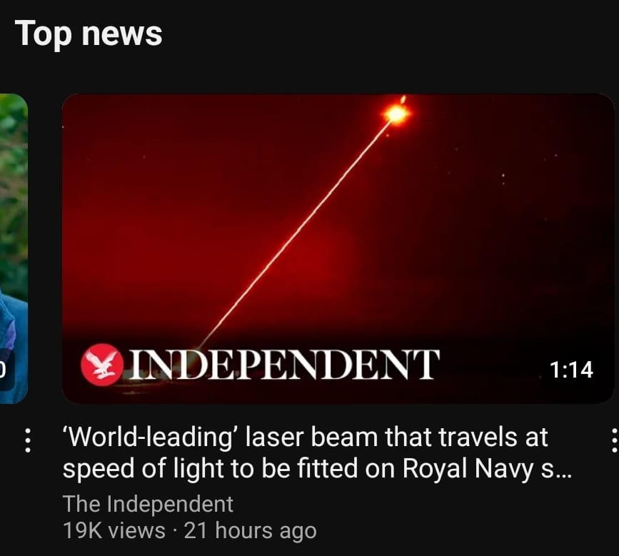 Wow, I can't believe it. A laser travelling at the speed of light. Revolutionary.