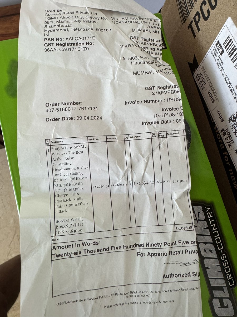 vikramrbhosale's tweet photo. @amazonIN I was cheated by Amazon India… bought Sony WH-1000XM5 headphones and got a toy car delivered. Amazon is also denying the fact and closed my query! I want justice! #ConsumerRights #amazonstore https://t.co/QWL31D2aSa