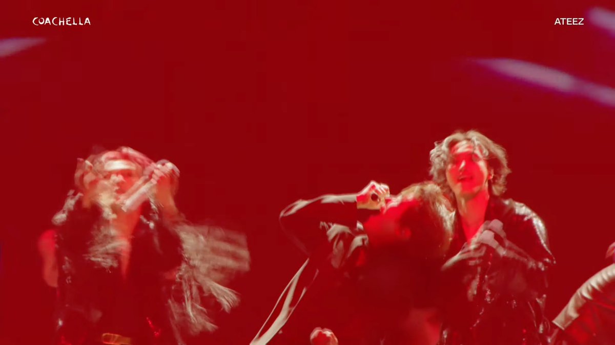 inquirerdotnet's tweet photo. THEY REALLY CHANGED THE GAME! 🏴‍☠️

LOOK: South Korean powerhouse ATEEZ set the #Coachella stage on fire as they make history as the first K-pop boy group to perform at the music festival.

The eight-piece act, comprised of Hongjoong, Seonghwa, Yunho, Yeosang, San, Mingi, Wooyoung, and Jongho, performed some of their hit songs, including “Say My Name,” “HALA HALA,” “Guerrilla,” and “Crazy Form,” to name a few. | 📷: Screengrab from Coachella/Youtube via @jbvdellera 

#CHELLATEEZ

Read related story: https://t.co/r5rCrC6p9G