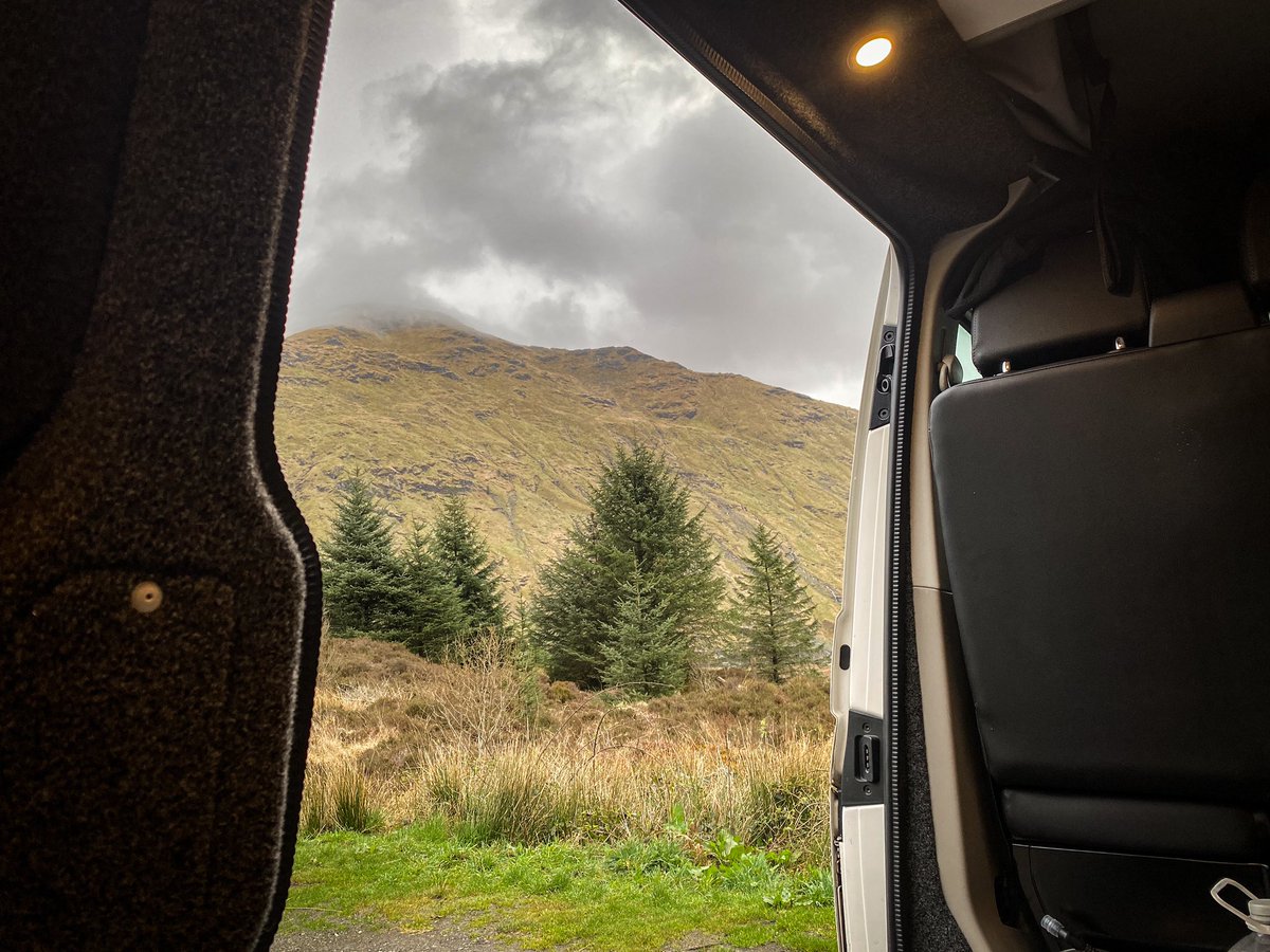 Views from the van door - tops still clear (just) weathers incoming !