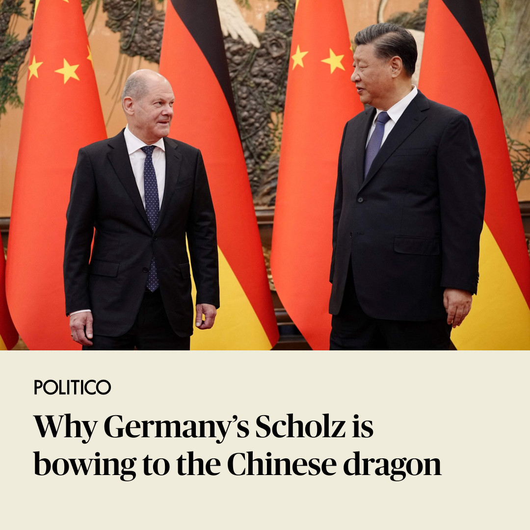 German Chancellor Olaf Scholz will kick off a three-day visit to China today — marking both his longest and most important foreign trip since he assumed office in late 2021. And for good reason: Scholz needs China. 🔗 trib.al/L37IjwL