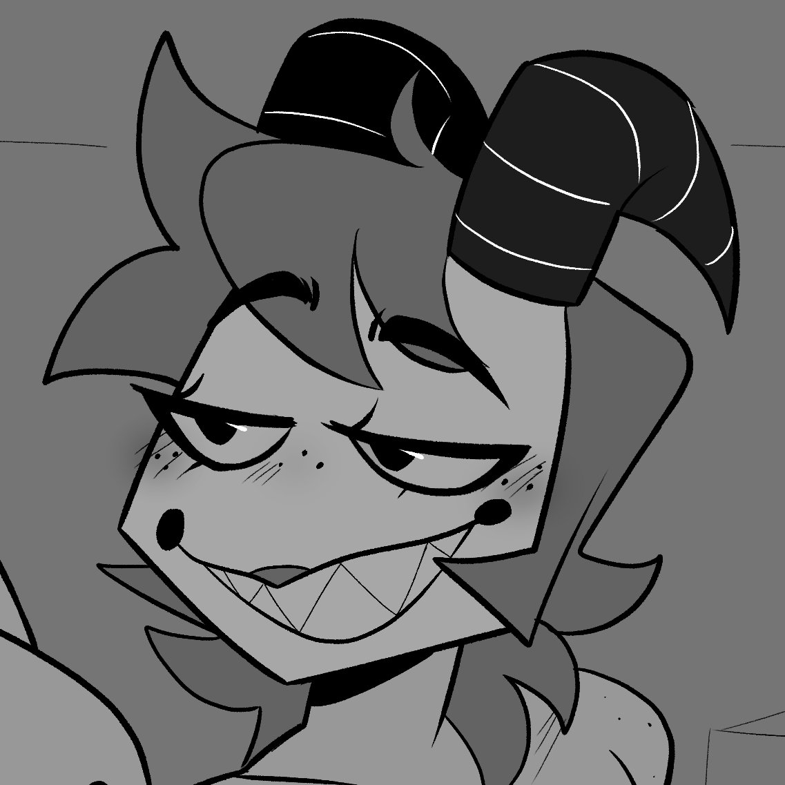 xNeonKnight's tweet photo. The fact that 2 of these are cropped 🌽 lmfao- some of my best expressions come from those, lmao 💀 Lucifer is not amused- #helluvaboss #hazbinhotel #facetrain #expressions #digitalart https://t.co/0Qm4hKCfOa