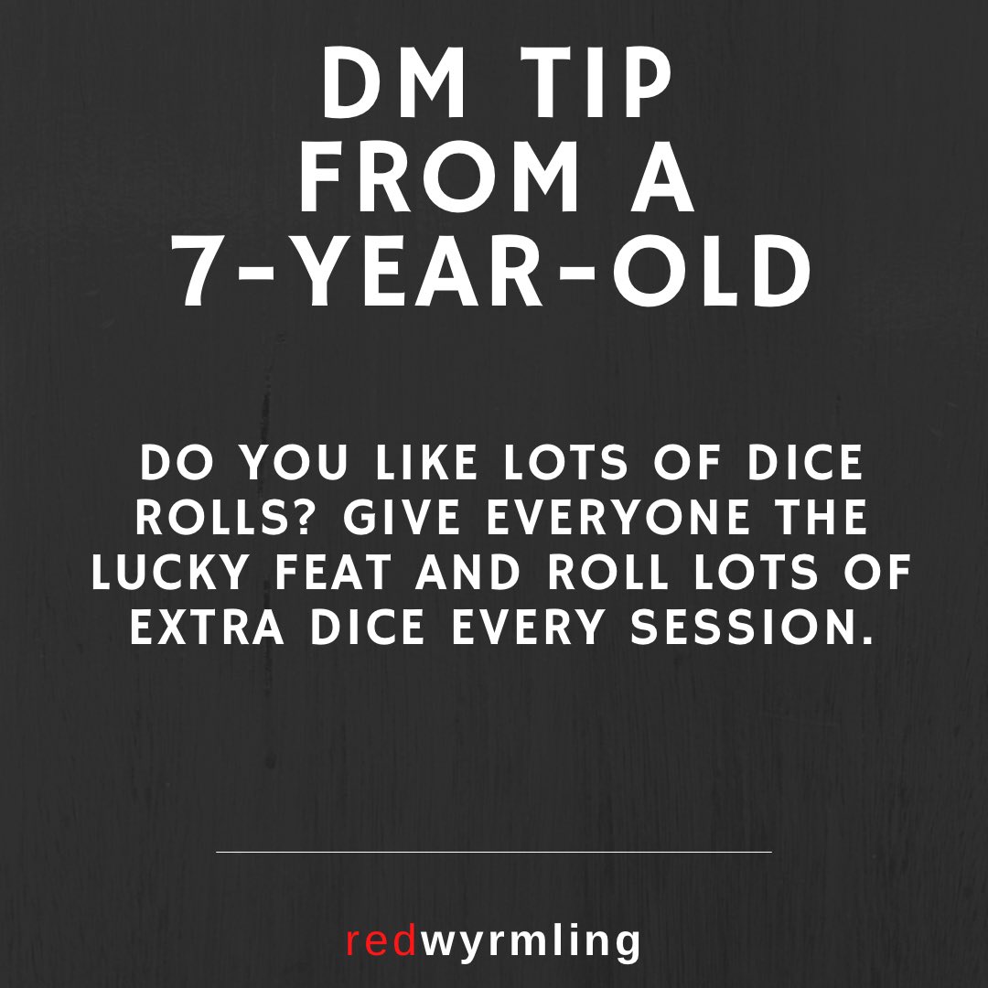 More from the Archive of Discarded Tips… #dnd