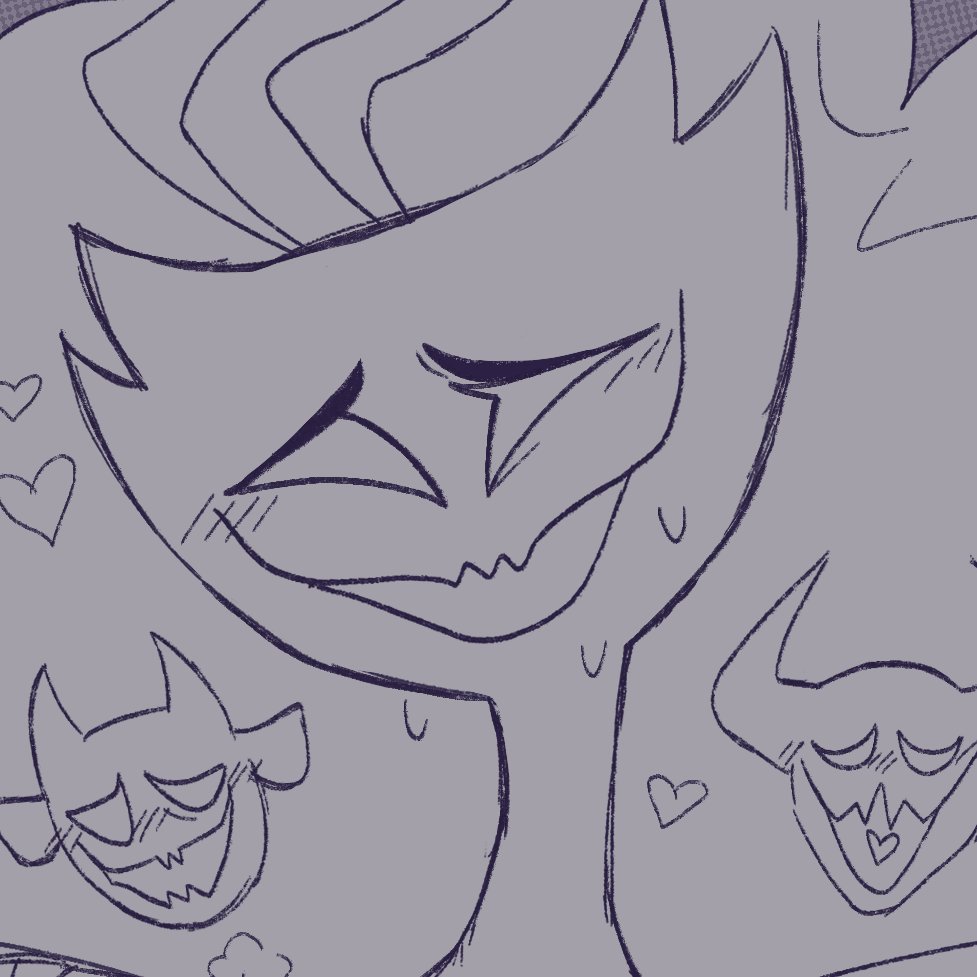 xNeonKnight's tweet photo. The fact that 2 of these are cropped 🌽 lmfao- some of my best expressions come from those, lmao 💀 Lucifer is not amused- #helluvaboss #hazbinhotel #facetrain #expressions #digitalart https://t.co/0Qm4hKCfOa