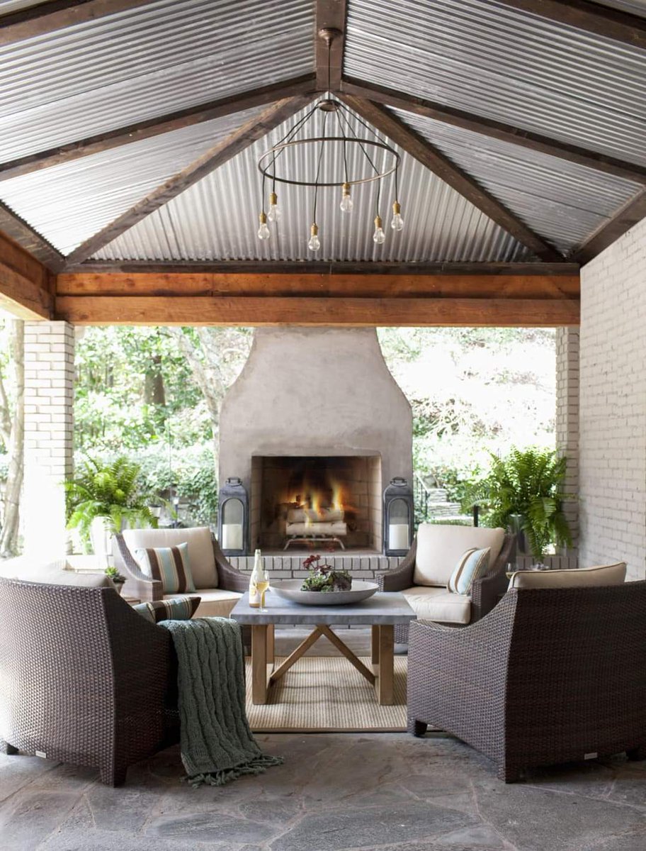 A lovely cosy outdoor area replete with a fireplace to keep you warm. 

#outdoorliving #outdoorfun #interiorstyle #interiorinspo #stylish