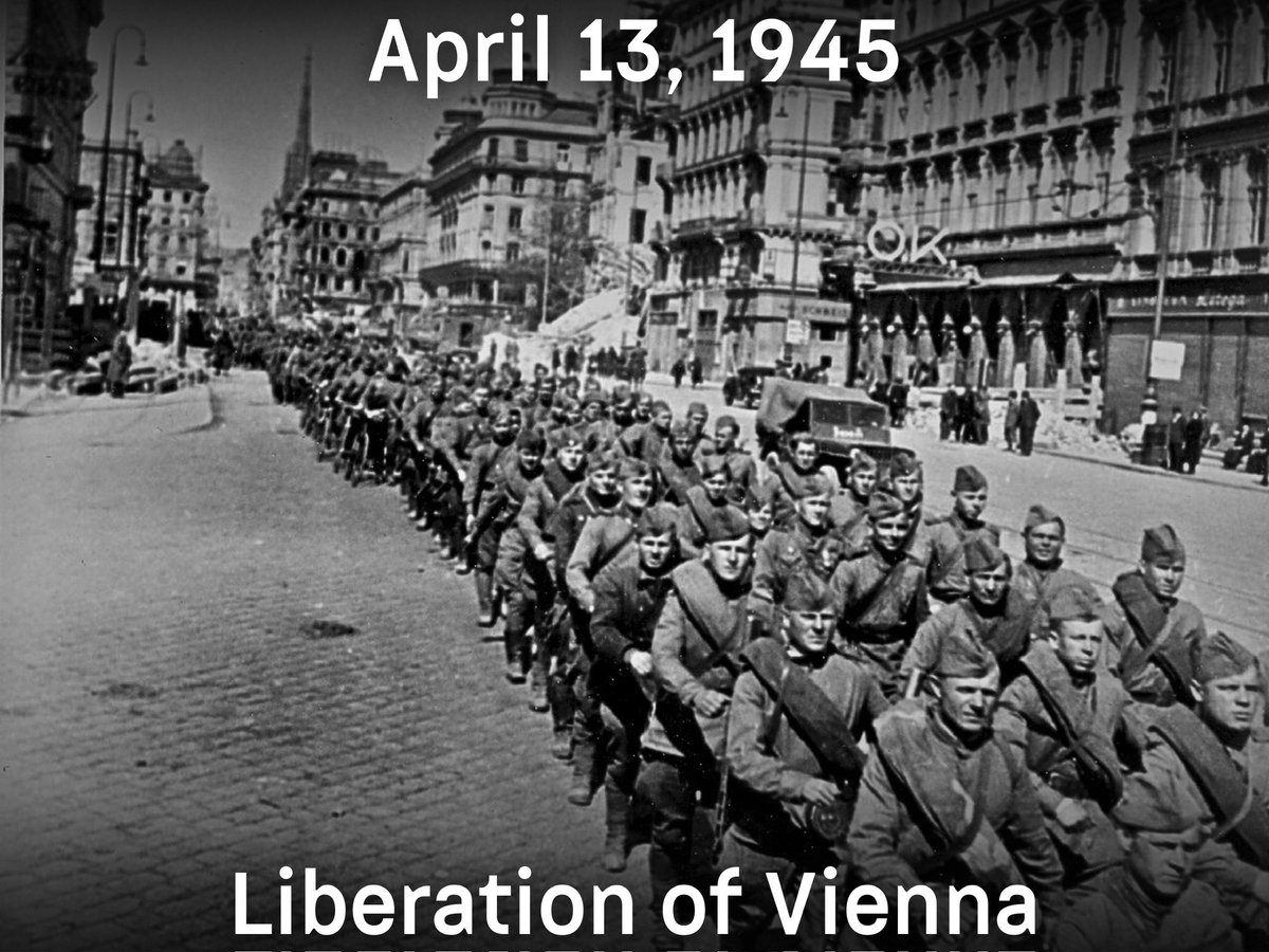 🗓️ On April 13, 1945 Soviet troops completely liberated Vienna from the Nazis 🔴 The storming on the Austrian capital - part of the Vienna Offensive - lasted from April 5 to 13, 1945 ⚔️ An incredibly important milestone on the path to final Victory in the Great Patriotic War